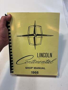 1966 Lincoln Continental Shop Manual (Reproduction)